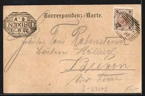 AK Sterzing, Rathaus mit Strassenpartie