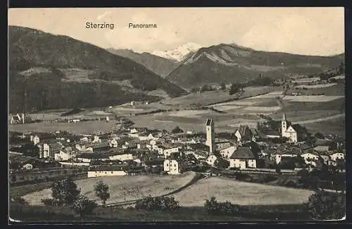 AK Sterzing, Panoramaansicht aus der Vogelschau