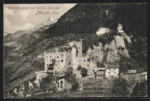 AK Meran, Brunnenburg und das Schloss Tirol
