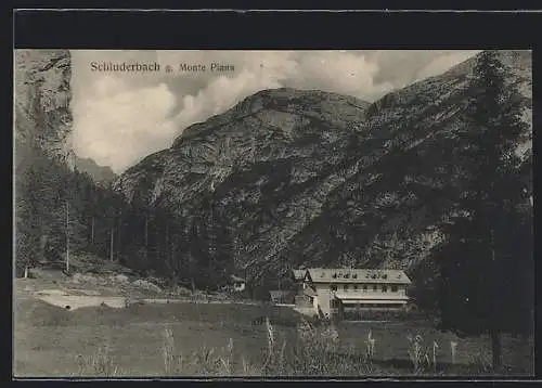 AK Schluderbach, Haus unter Monte Piana