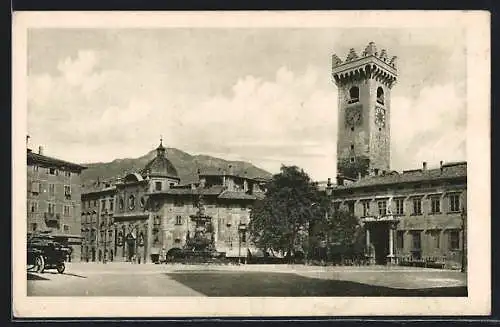 AK Trento, Piazza Duomo, Torre granda, Casa Rella, Palazzo Pretorio