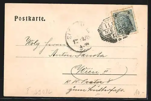 AK Meran, Blick v. Tappeiner Weg auf Meran