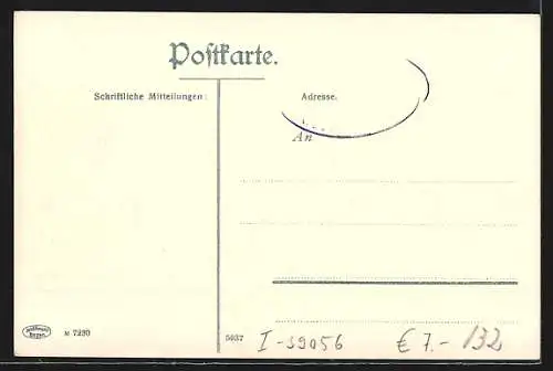 AK Welschnofen, Ortsansicht mit Rosengarten