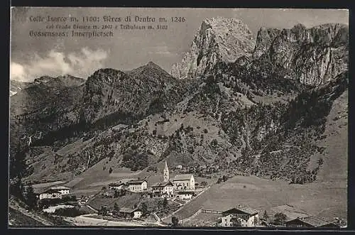 AK Gossensass /Innerpflersch, Ortsansicht mit Bergpanorama