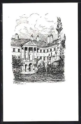 Künstler-AK Sopron, Partie am Komitatshaus