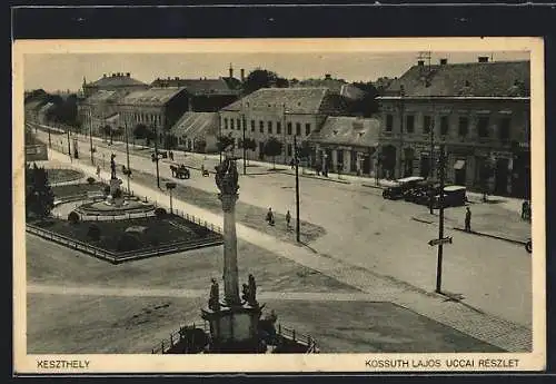 AK Keszthely, Kossuth Lajos Uccai Részlet