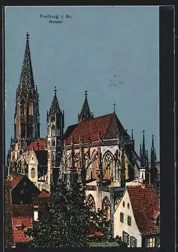 Künstler-AK Eugen Felle: Freiburg i. Br., Blick auf das Münster