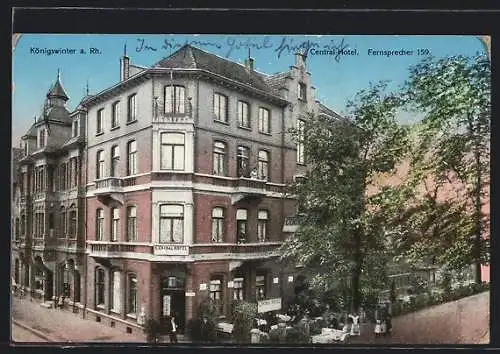 AK Königswinter a. Rh., Das Central-Hotel