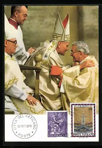 AK Papst Johannes Paul II. bei der Amtseinführung
