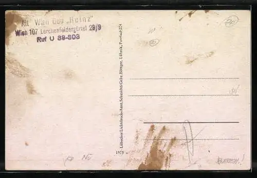 AK Alt-Wiener Duo Heinz in Trachten mit Zylinder und Schleife