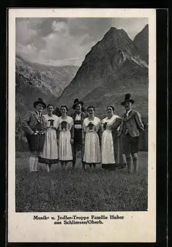 AK Schliersee /obb., Musik- u. Jodltruppe Familie Huber