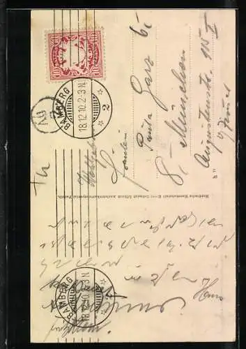 AK Artistin Friedel Borelly in weisser Bluse vor einer Studiokulisse, Variete