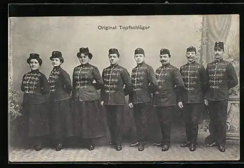 AK Musiker Original Topfschläger in Trachten