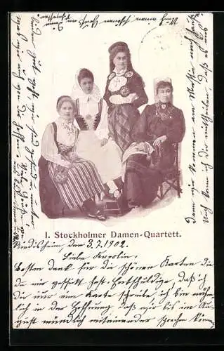 AK Stockholmer Damen-Quartett, Trachten