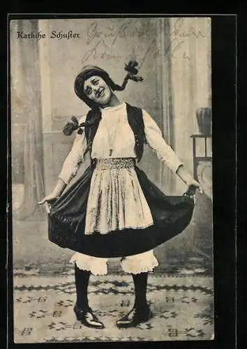 AK Kathche Schuster mit Perücke