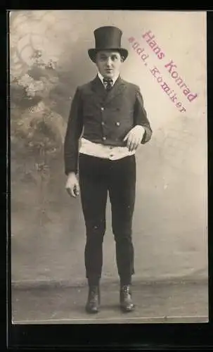 AK Hans Konrad, südd. Komiker