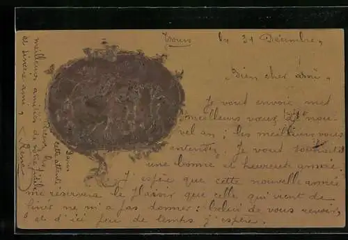 Präge-AK Junge Dame spielt tanzenden Kindern ein Lied auf der Flöte, Jugendstil