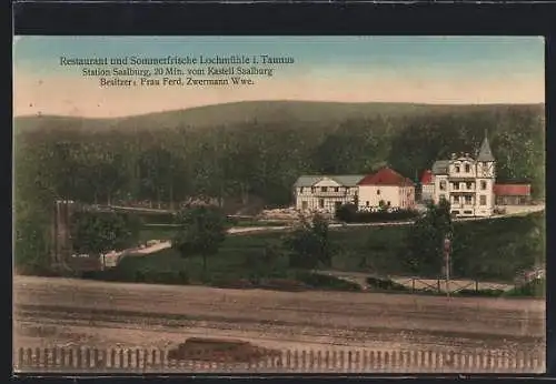 AK Wehrheim, Blick zum Hotel-Restaurant Lochmühle, Bes. Frau Ferd. Zwermann Wwe.