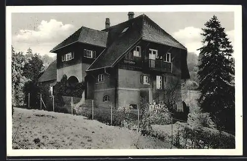 AK Badenweiler, Haus Quickborn vom Diakonissenhaus Nonnenweiher