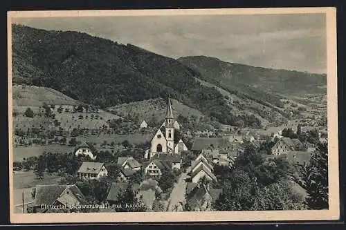 AK Glottertal /Schwarzwald, Teilansicht mit Kirche und Kandel