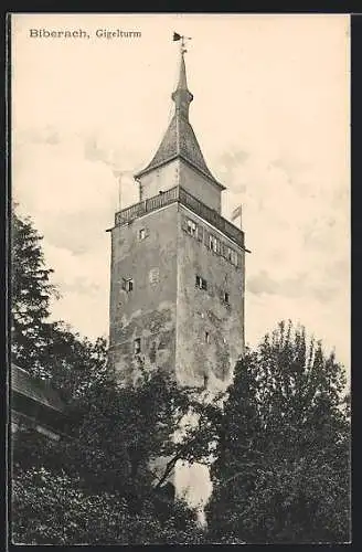 AK Biberach / Riss, Blick auf den Gigelturm