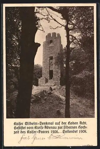 AK Adenau, das Kaiser Wilhelm-Denkmal auf der Hohen Acht