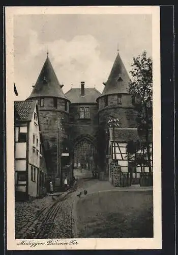 AK Nideggen /Eifel, Blick auf das Dürener Tor