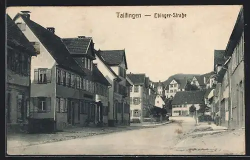 AK Tailfingen / Albstadt, Ebinger Strasse mit Geschäften