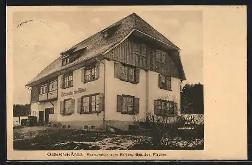 AK Oberbränd, Restaurant zum Falken von Jos. Fischer