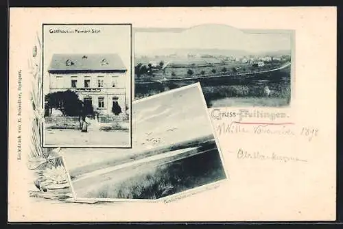 AK Freilingen / Westerwald, Gasthaus von Hermann Sayn, Fürstlich Wied`sche Weiher, Teilansicht