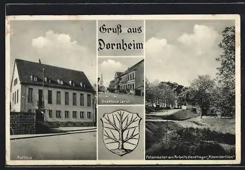 AK Dornheim / Hessen, Gasthaus Lerch und Felsenkeller am Arbeitsdienstlager Adam Karillon