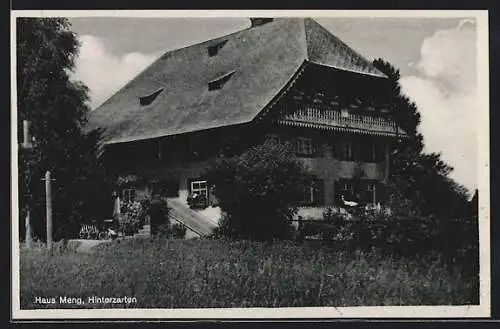 AK Hinterzarten /Hochschwarzwald, Blick auf Haus Meng