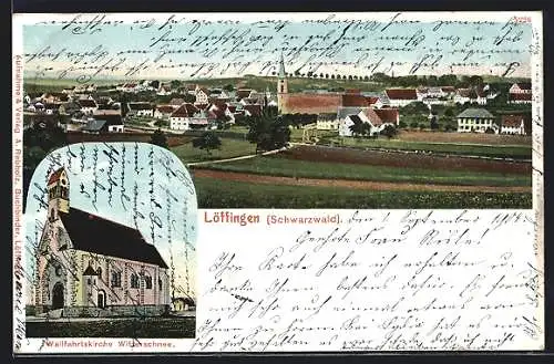 AK Löffingen / Schwarzwald, Wallfahrtskirche Witterschnee, Ortsansicht