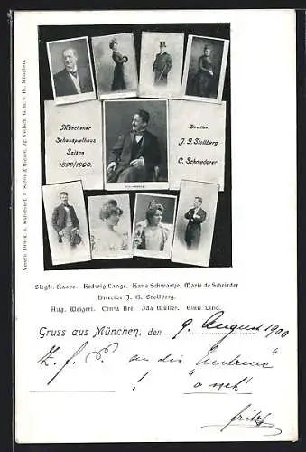 AK München, Schauspielhaus-Saison 1899 /1900, Direction J. G. Stollberg & C. Schmederer