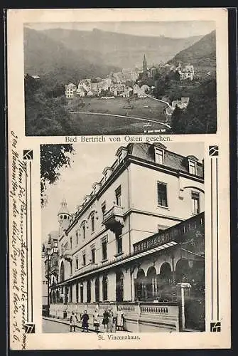 AK Bad Bertrich, St. Vincenzhaus, Ortsansicht von Osten aus