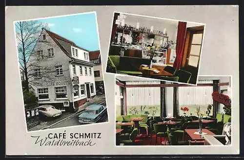 AK Waldbreitbach, Cafe Schmitz, Innen & Aussenansicht