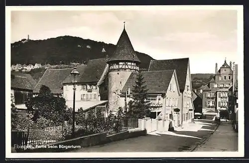 AK Ebingen, Strassenpartie beim Bürgerturm