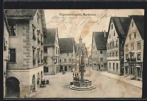 AK Sigmaringen, Gasthof zur Traube am Marktplatz