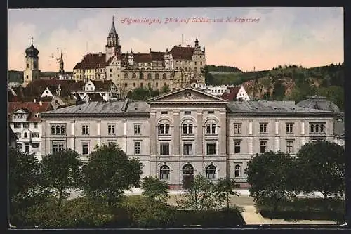 AK Sigmaringen, Blick auf Schloss und K. Regierung