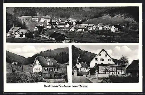AK Kaiseringen / Hoenzollern, Ortsansicht, Kirche