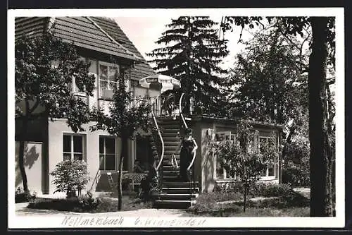 AK Nellmersbach b. Winnenden, Garten-Restaurant und Weinstuben E. Pflumm