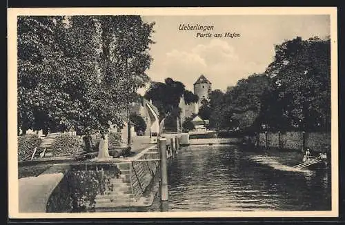 AK Ueberlingen / Bodensee, Partie am Hafen