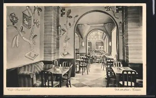AK Essen, Innenansicht Café Handelshof