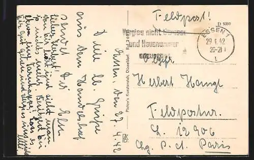 AK Essen, Innenansicht Café Handelshof