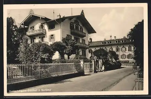 AK Rottach-Egern, Gasthof zum Bartlmä mit Strasse