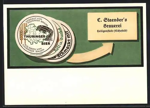 AK Heiligenstadt / Eichsfeld, C. Staender's Brauerei, Thüringer Bier