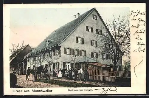 AK Mönchweiler, Gasthaus zum Ochsen