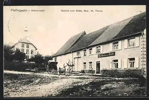 AK Pfaffenweiler i. Schwarzwald, Gasthof zum Rössle, Bes. M. Thoma