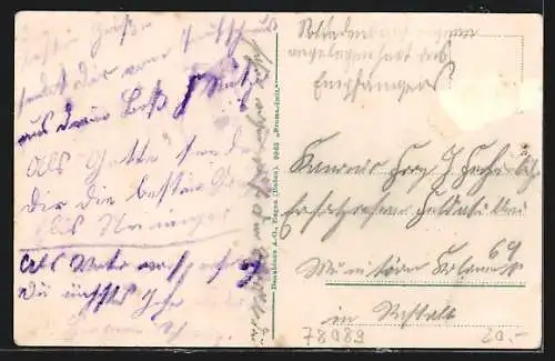 AK Klengen b. Villingen, Gasthaus zum Kreuz v. Andreas Zipfel, Ortsansicht