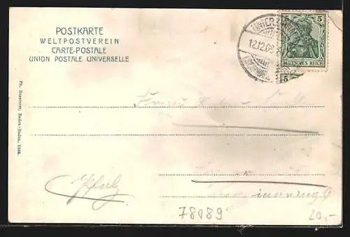 AK Unterkirnach, Moser`s Gasthaus zum Rössle, Ortsansicht